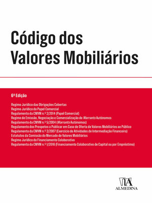 cover image of Código dos Valores Mobiliários--6ª Edição